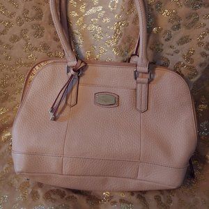 Tignanello soft leather baby pink carry all